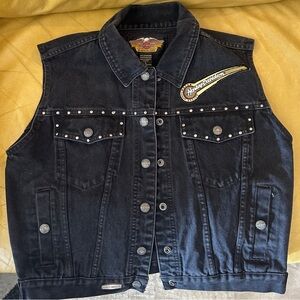 Harley-Davidson Black Denim Vest